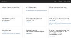 Desktop Screenshot of patchwork.kernel.org